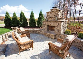 Story: Outdoor Kitchen and Fireplace