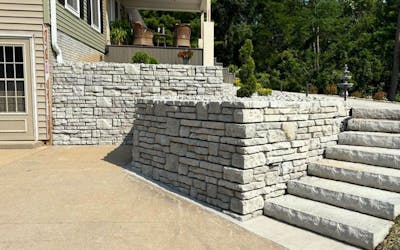 DIY Novum Wall and Steps Upgrade Enhances Illinois Home’s Entrance